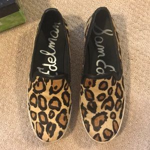 Sam Edelman leopard print slip on sneakers